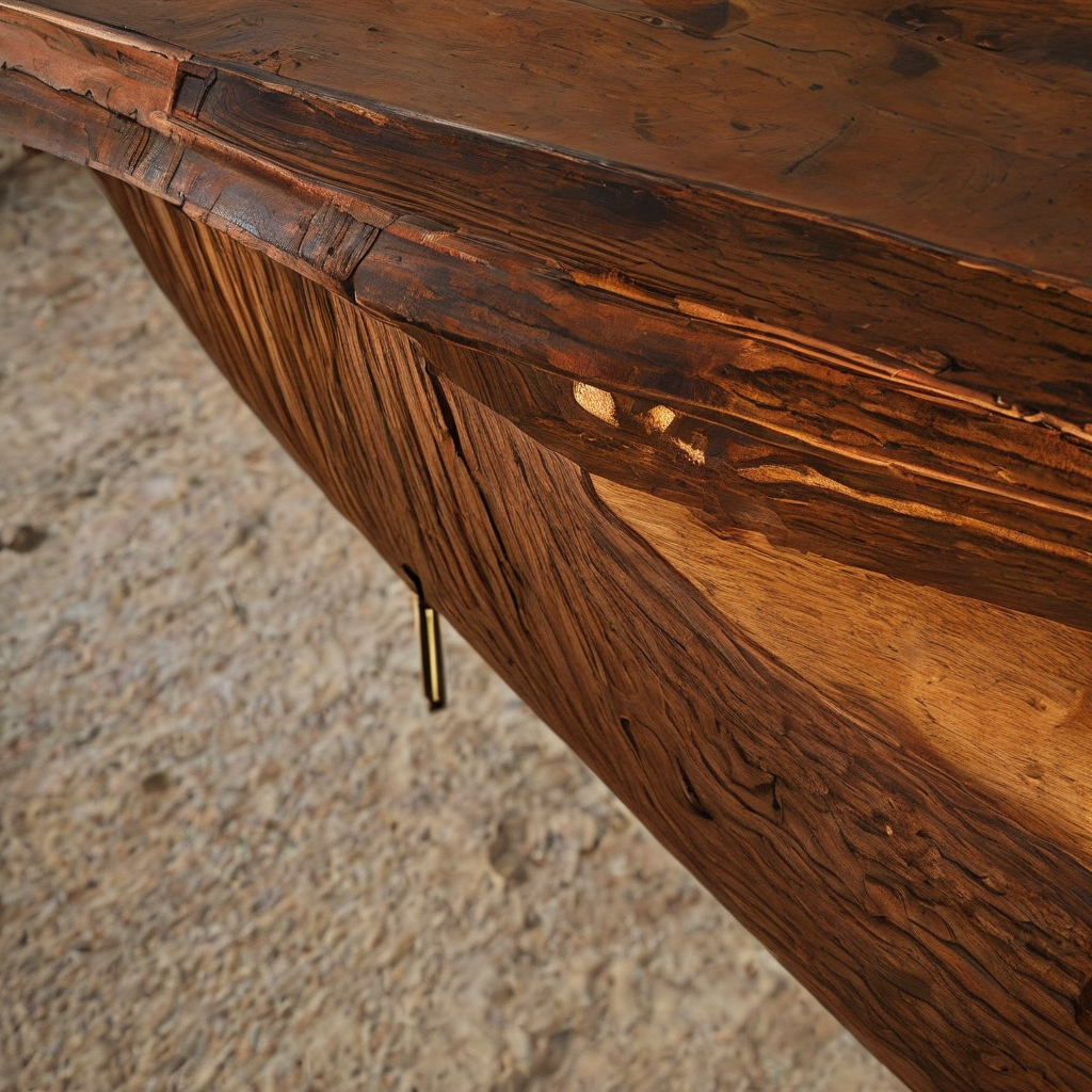 Generated image for Brass Spool Against Scarred Wood