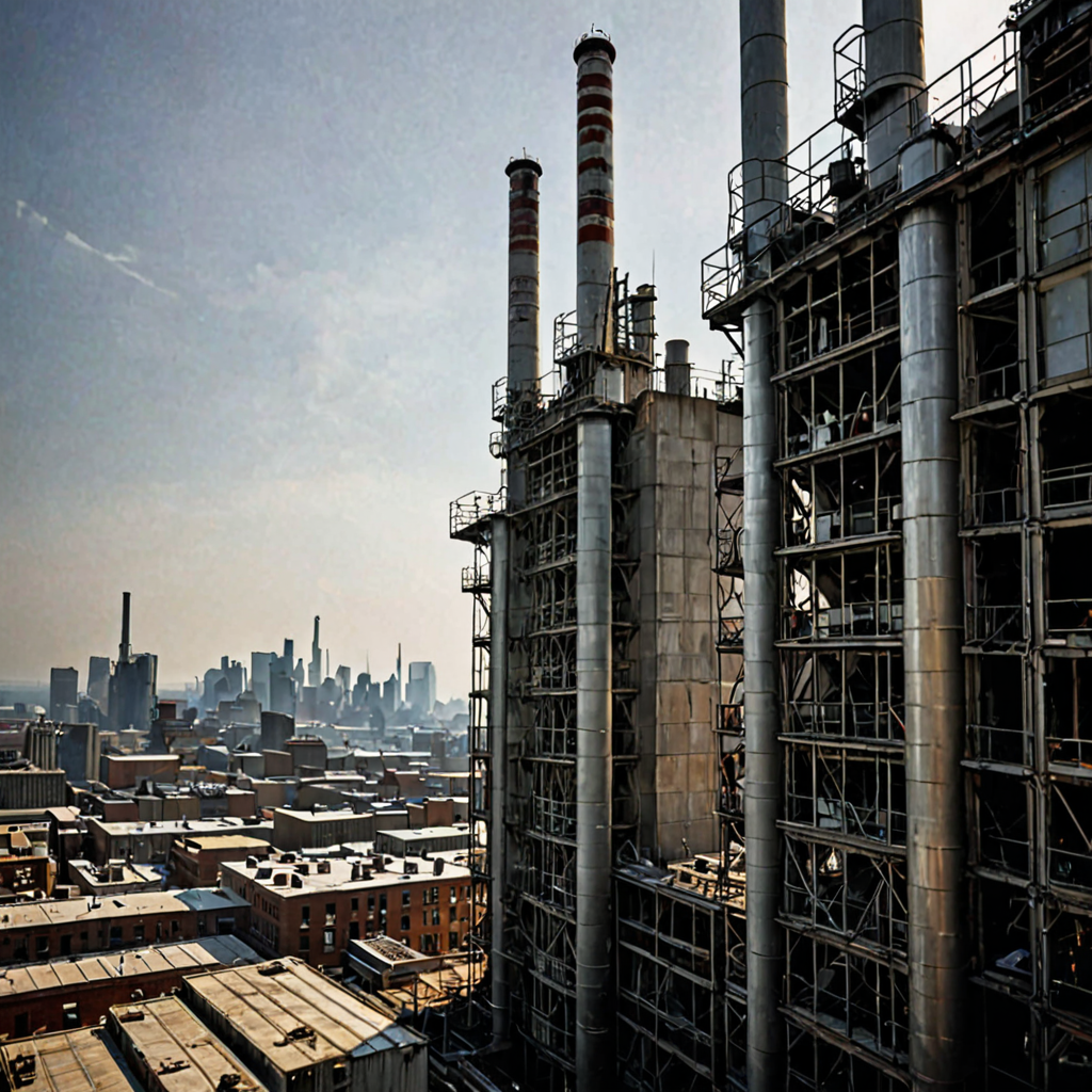 AI-generated surreal art for: The Edge City Guide: Where the Grid Meets the Glare