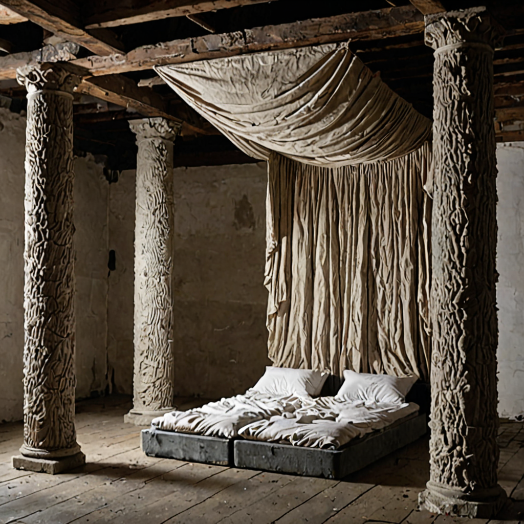 AI-generated surreal art for: Minutes of the Nocturnal Labor Union, Section 7: Mattress Grievances