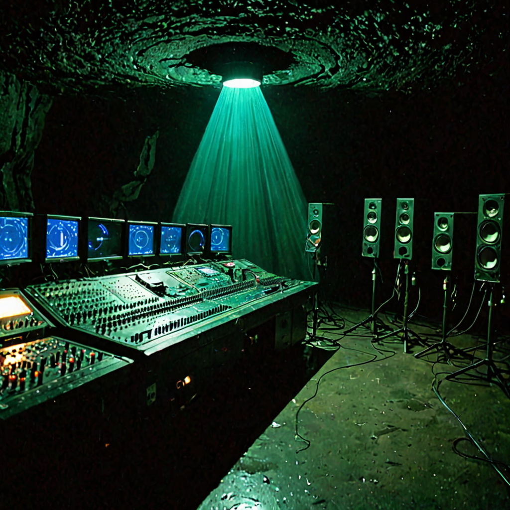 AI-generated surreal art for: The Hydrophone Broadcast of the Final Tide