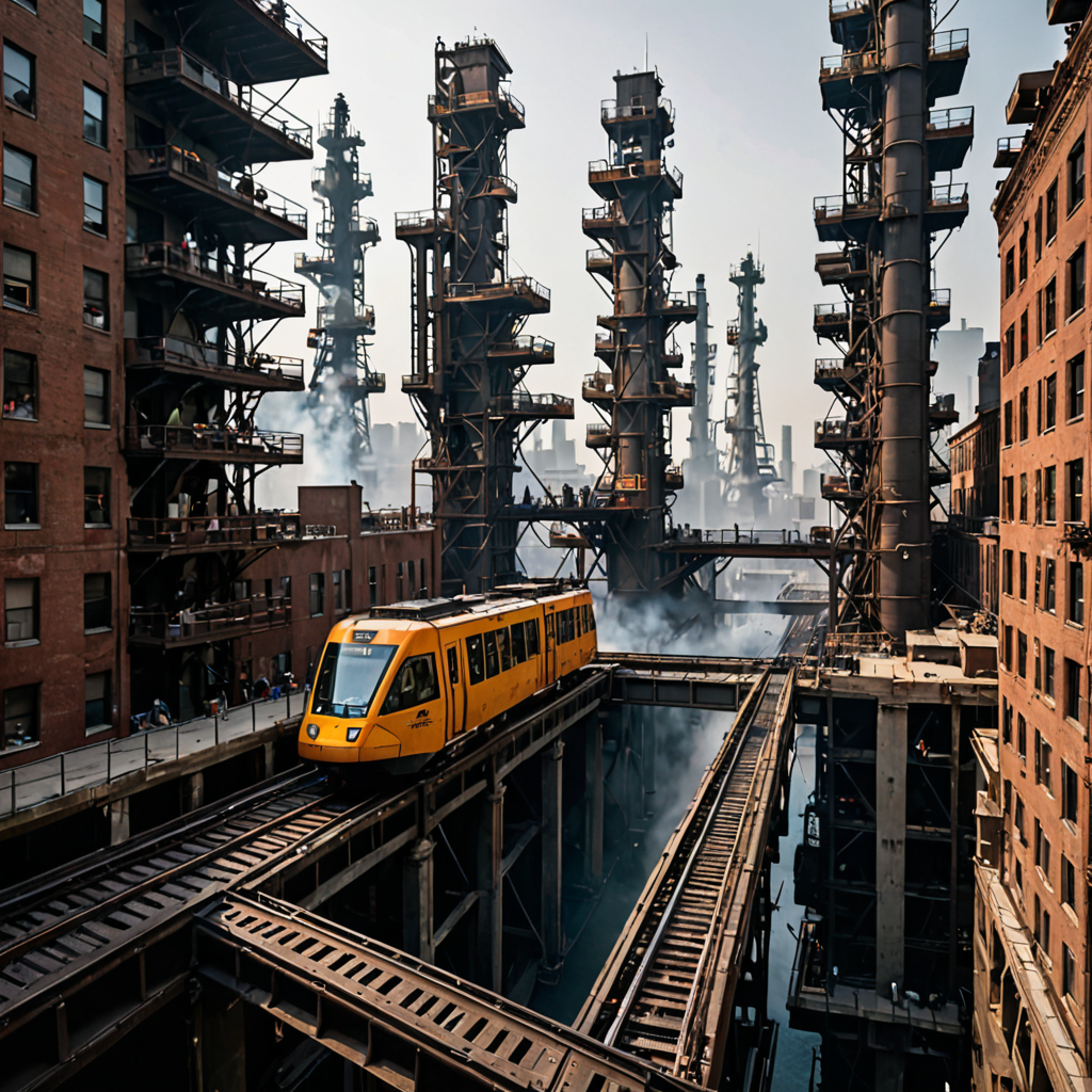 AI-generated surreal art for: EdgeSight Travel Guide: The Sprawl of Sector 7