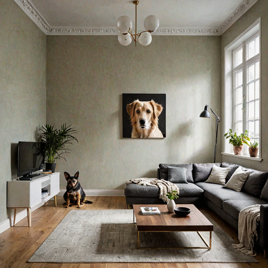 AI-generated surreal art for: Taxonomy of the Domestic Overload: Canine Manifestation of Apophenia Temporalis