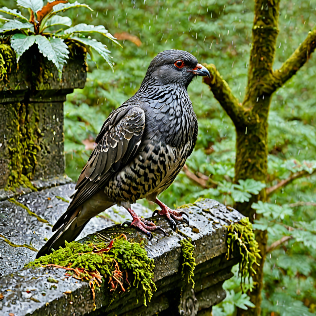 AI-generated surreal art for: The Ornithological Anxiety of Carved Stone