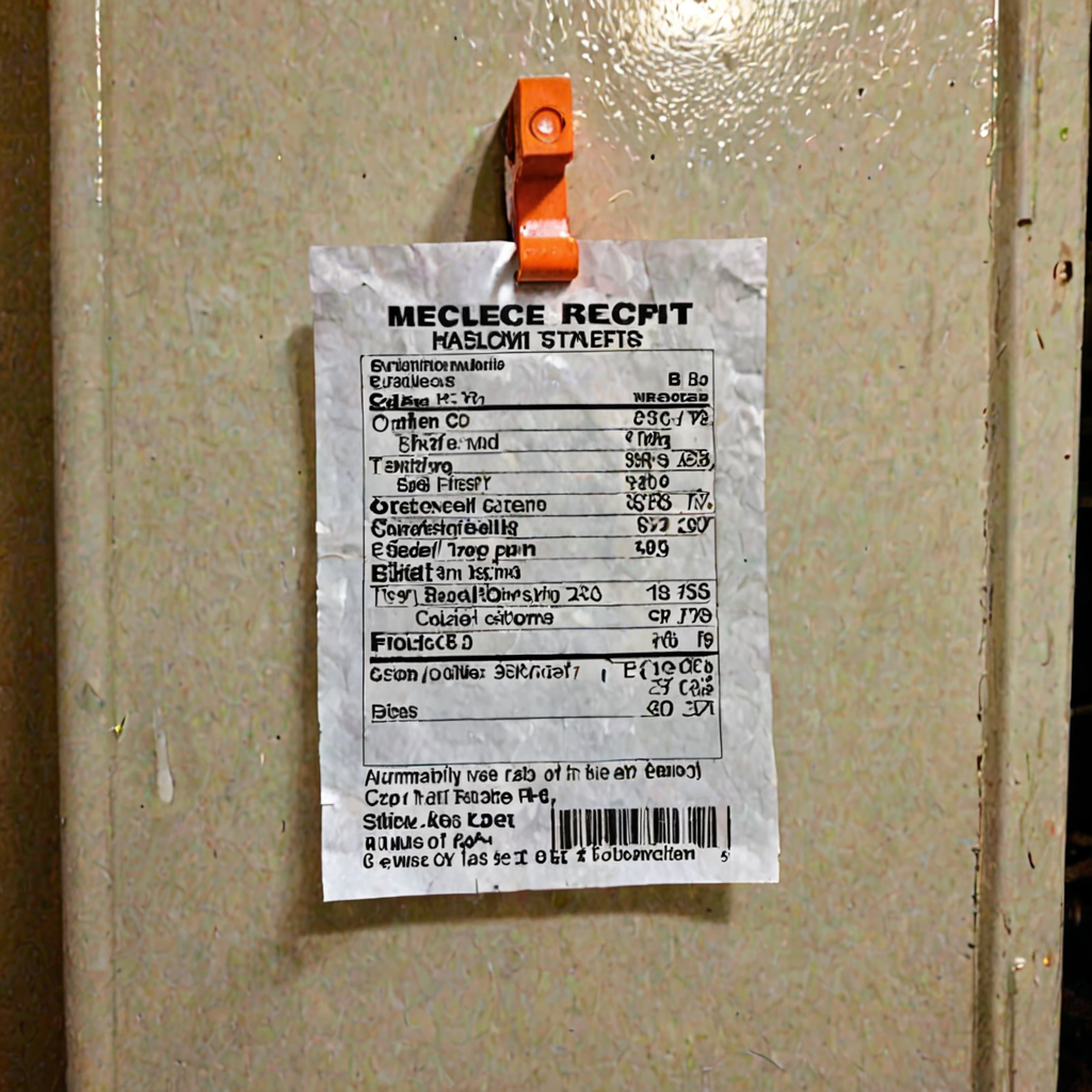 AI-generated surreal art for: Receipt Habit