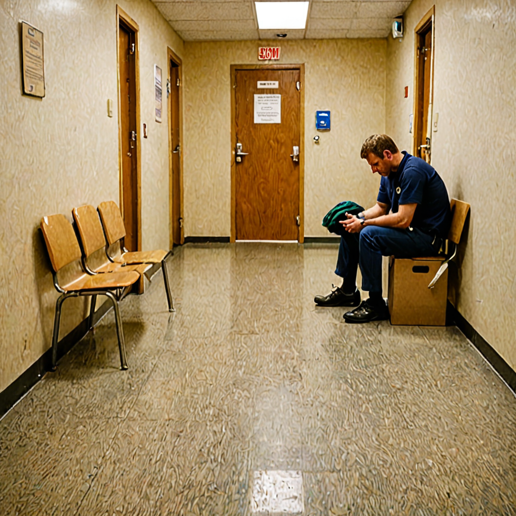 AI-generated surreal art for: Waiting Room Routine