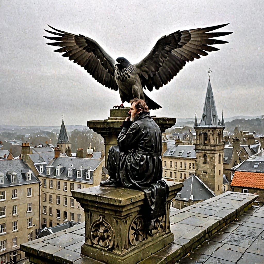 AI-generated surreal art for: The Weather Vane and the Coo