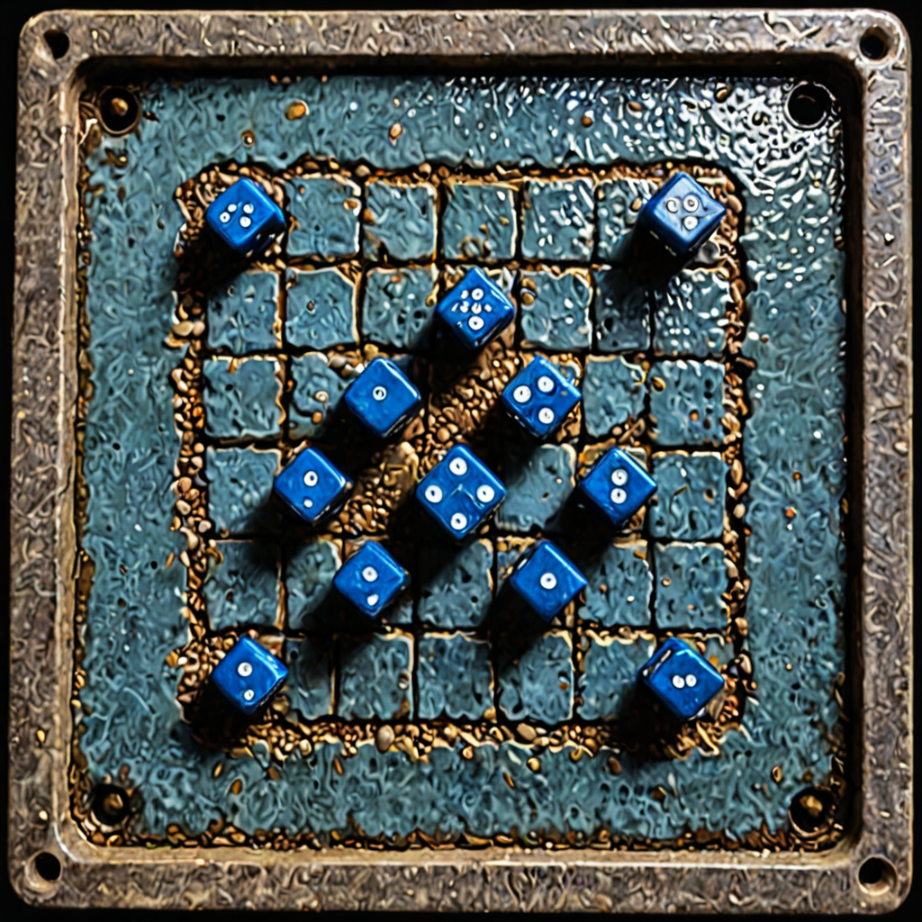 AI-generated surreal art for: The Rules for 'Stygian Skip-Stone'