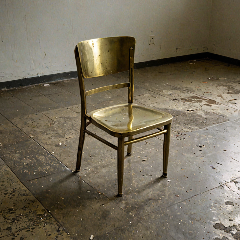 AI-generated surreal art for: Empty Seat Brass Plate