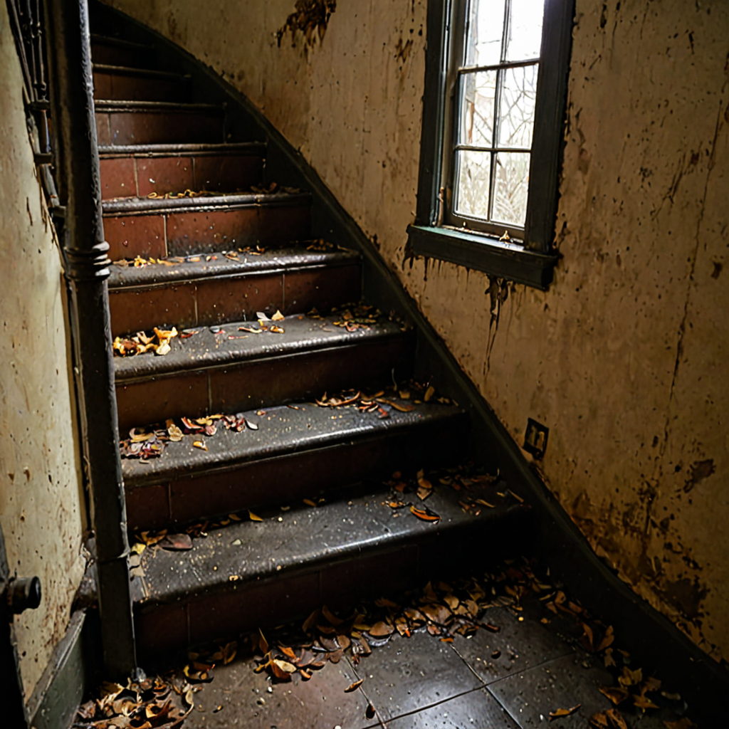 AI-generated surreal art for: Late Afternoon Stairwell Air