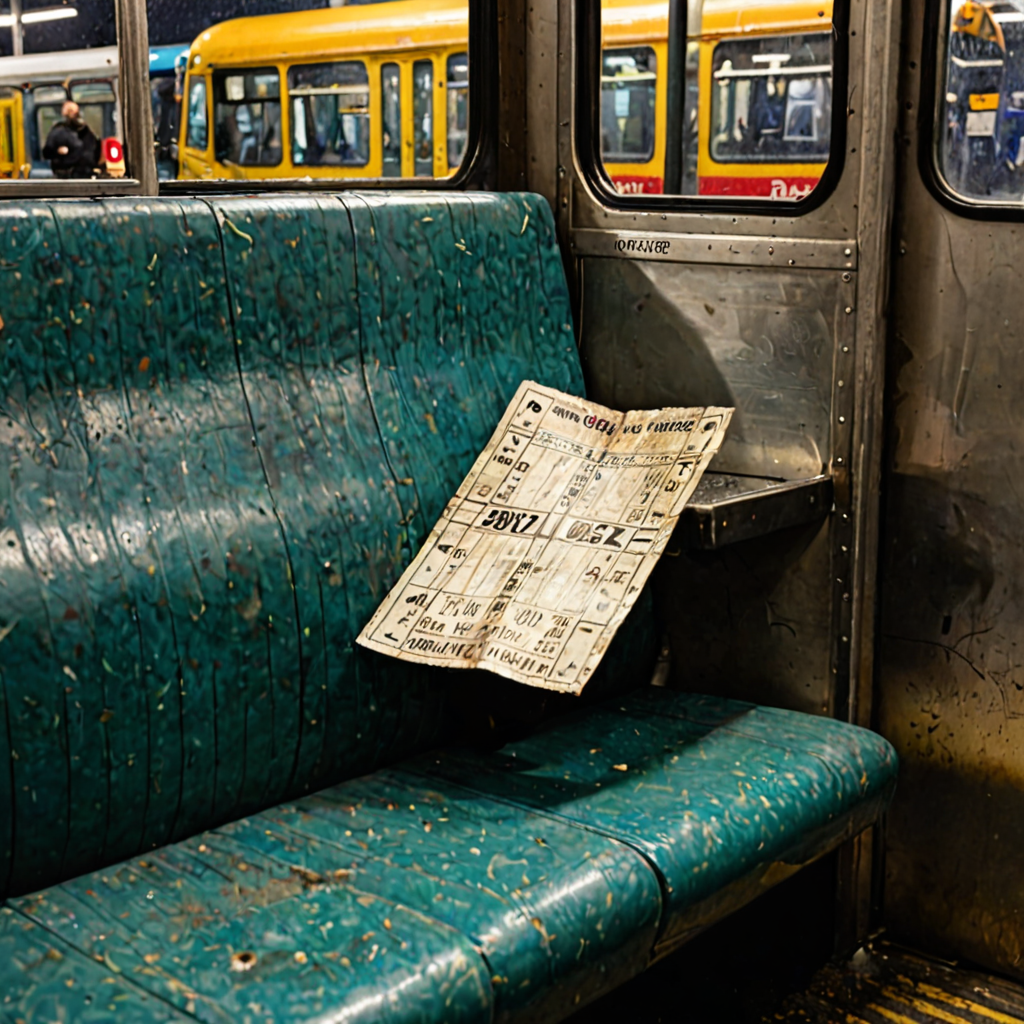 AI-generated surreal art for: Corner Folded Ticket Waiting