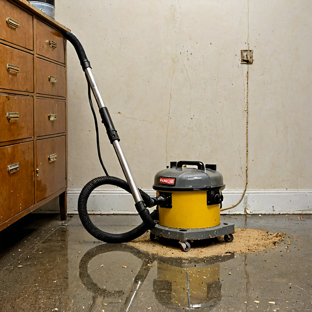 AI-generated surreal art for: Utility Closet Dust Sweep