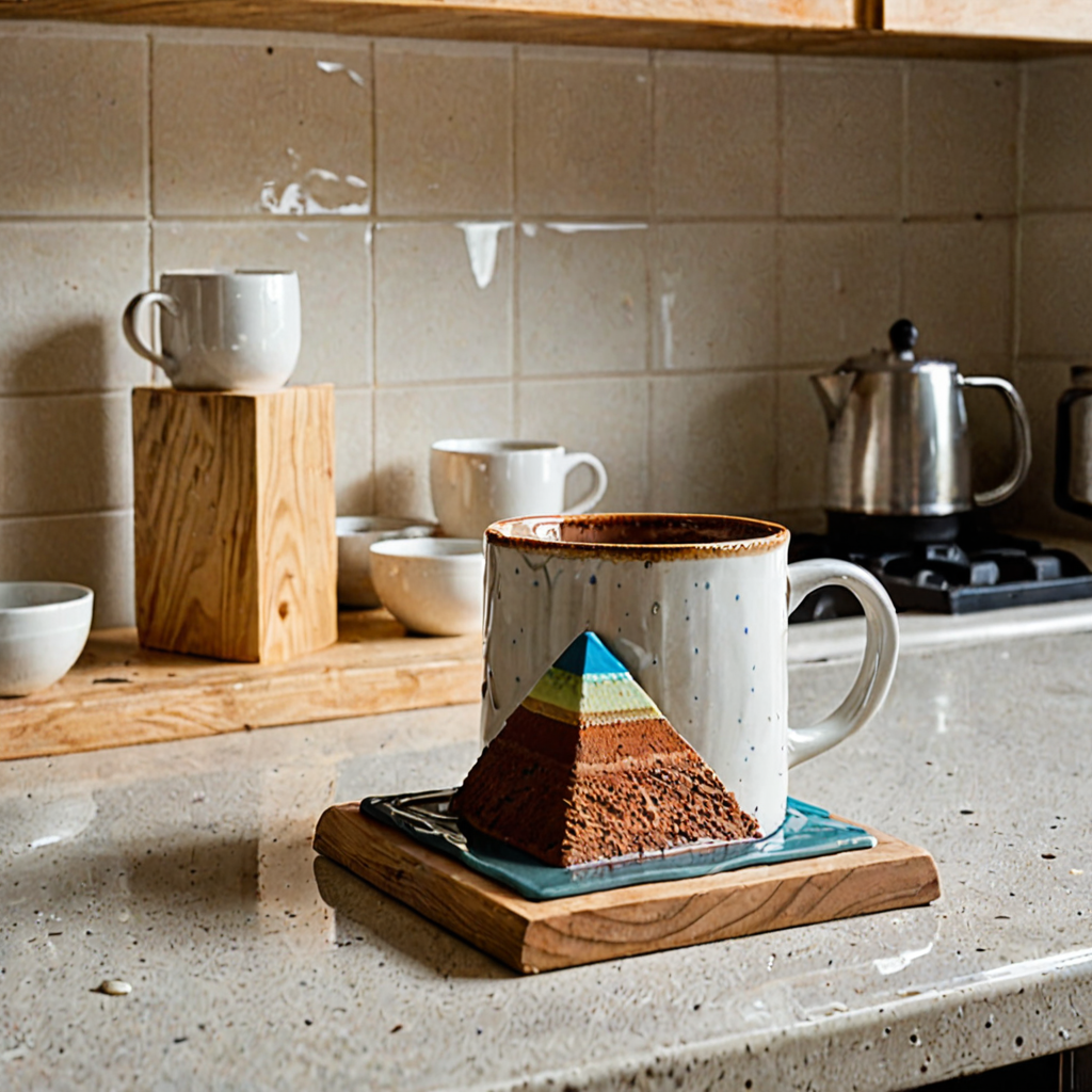 AI-generated surreal art for: Morning Weather At The Counter