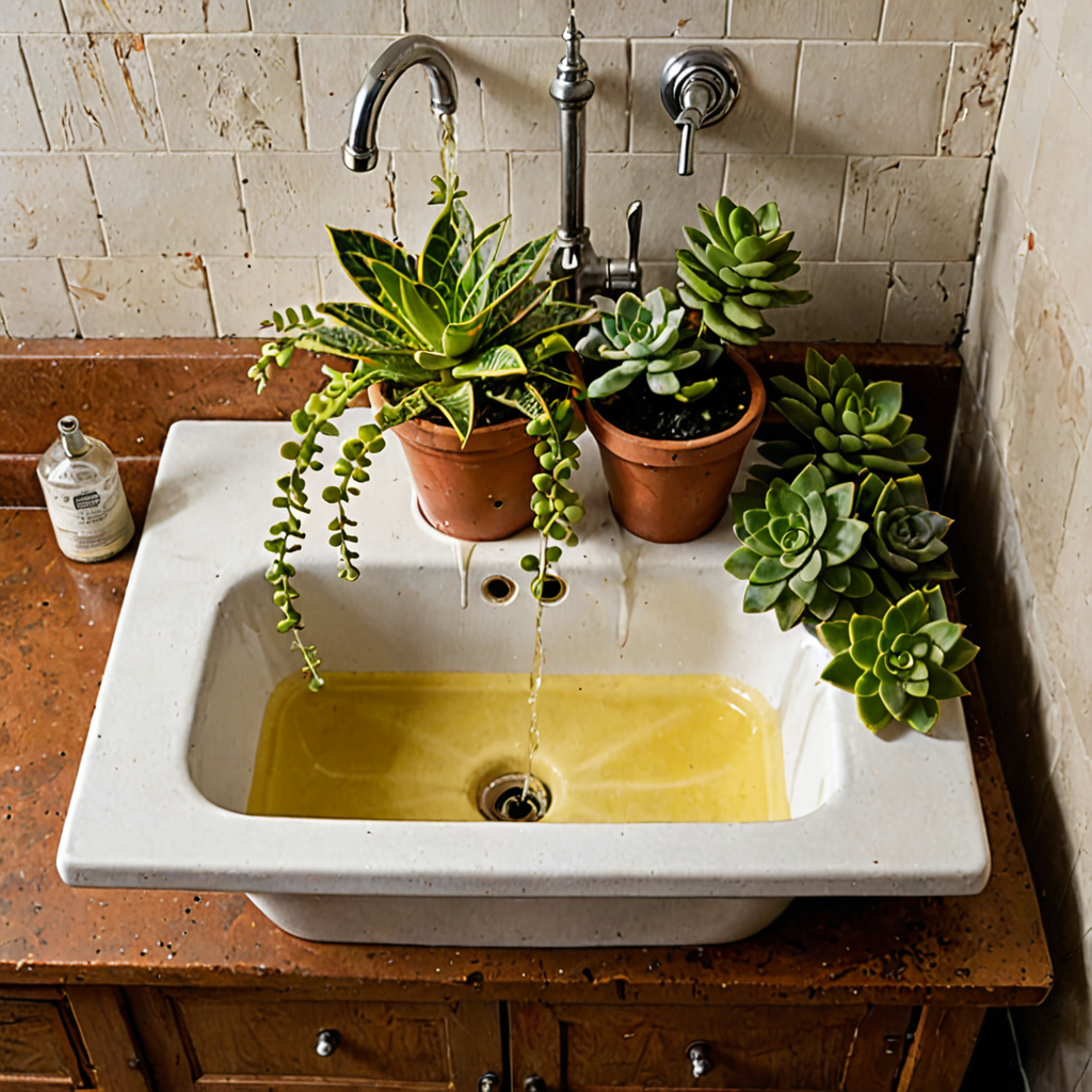 AI-generated surreal art for: Basement Sink Mid-Morning Drip