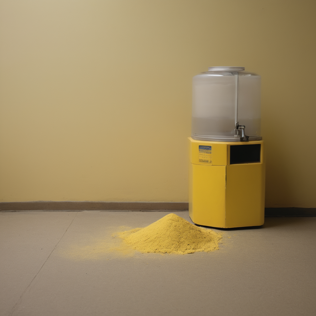 AI-generated surreal art for: Yellow Powder On Linoleum