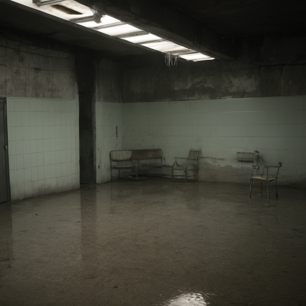 AI-generated surreal art for: Subway Lobby Stillness