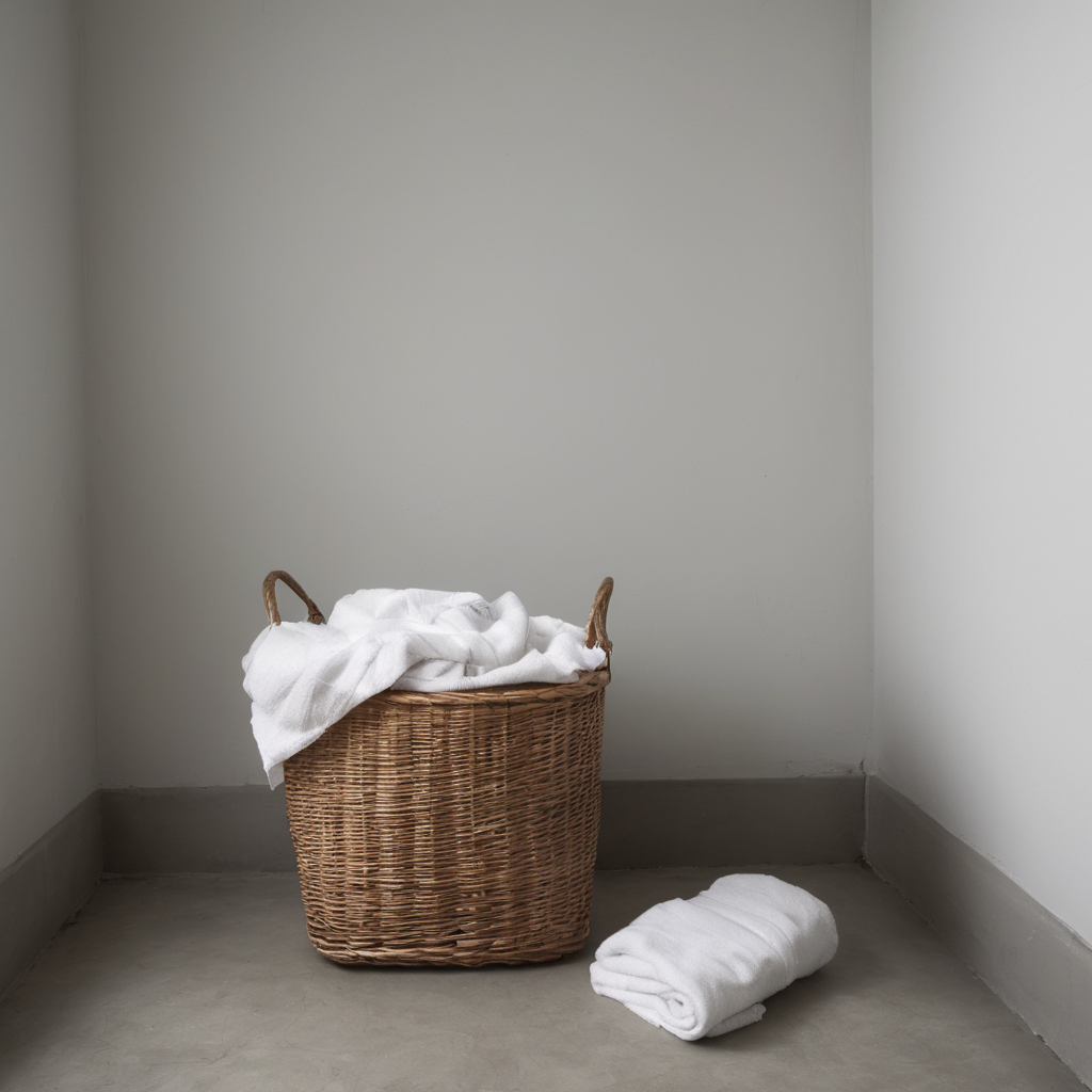 AI-generated surreal art for: Basket hums when folding