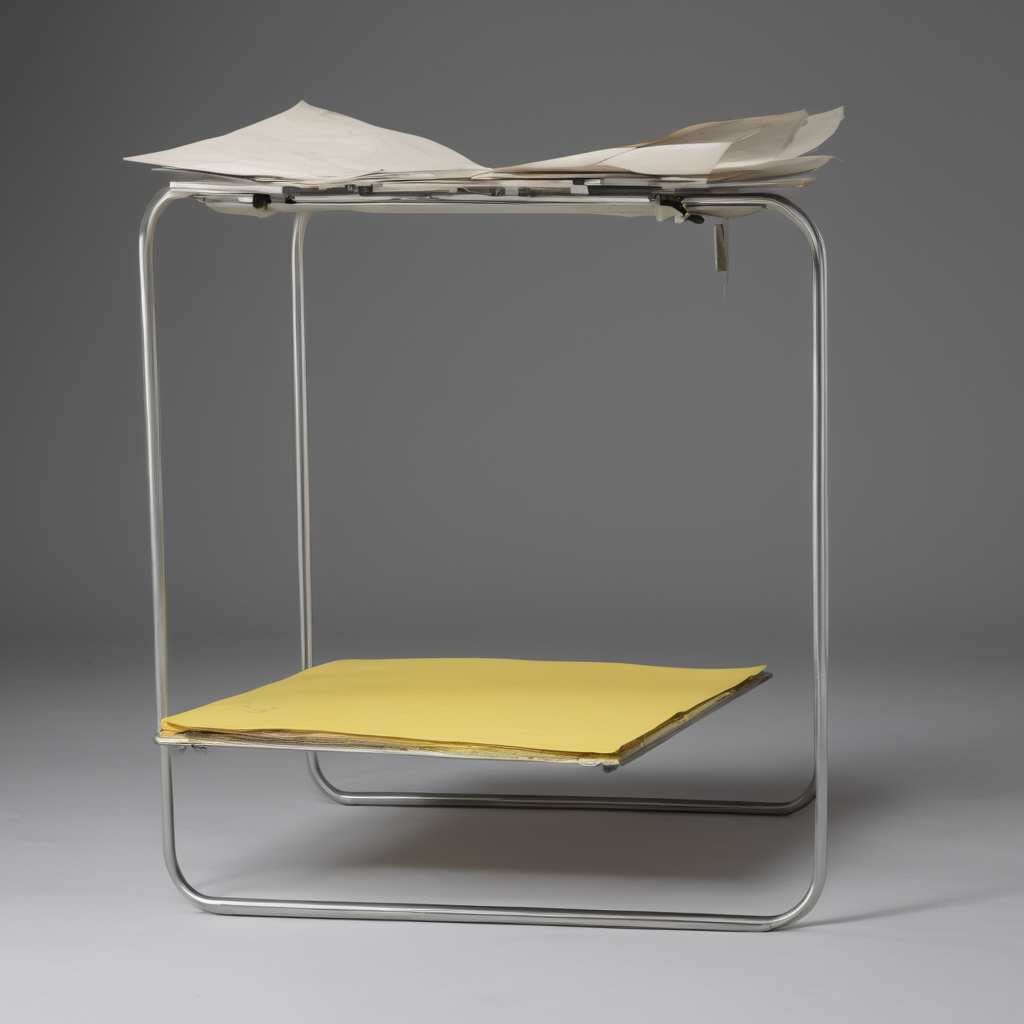 AI-generated surreal art for: Bone Tabs On Metal Table