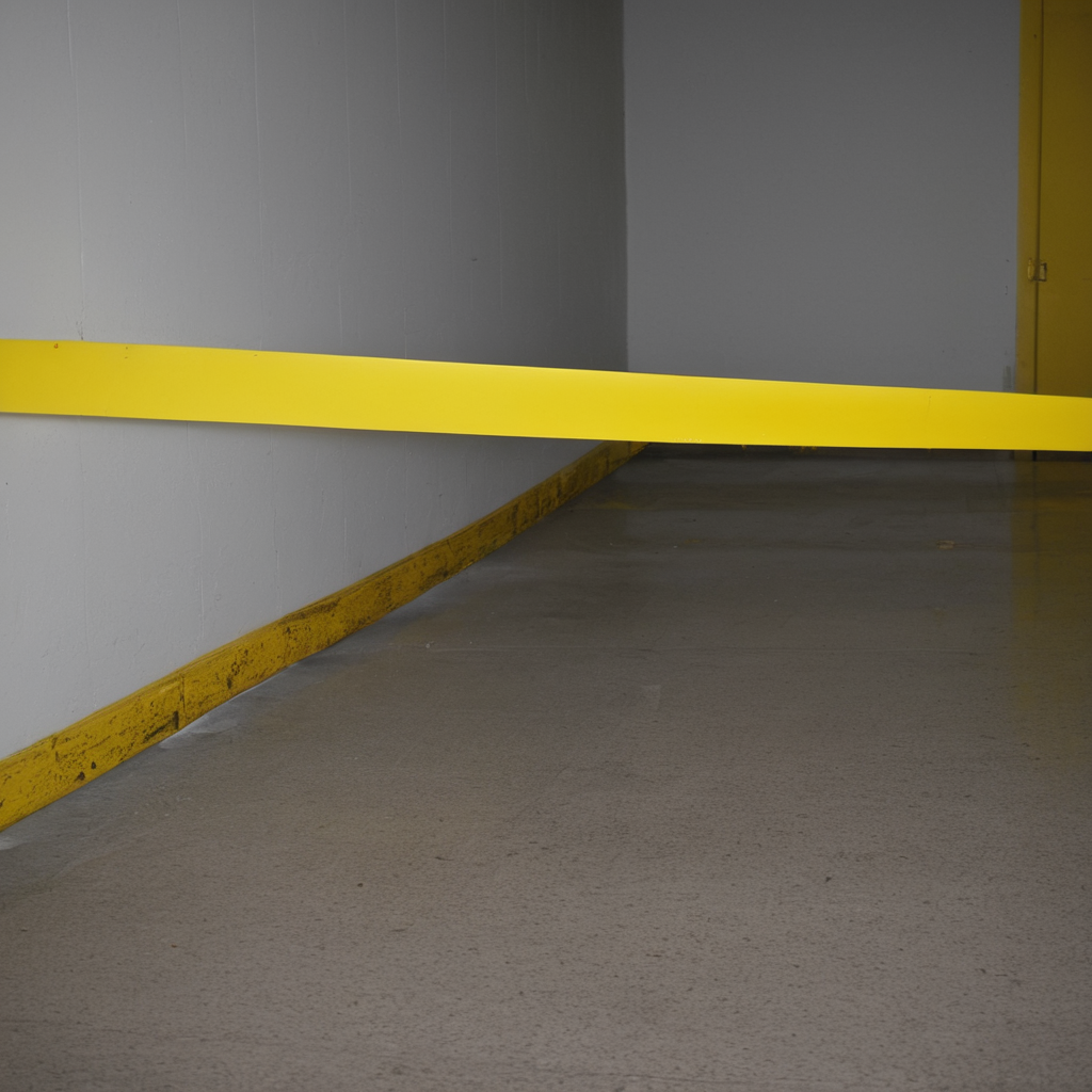 AI-generated surreal art for: Yellow Tape Curve