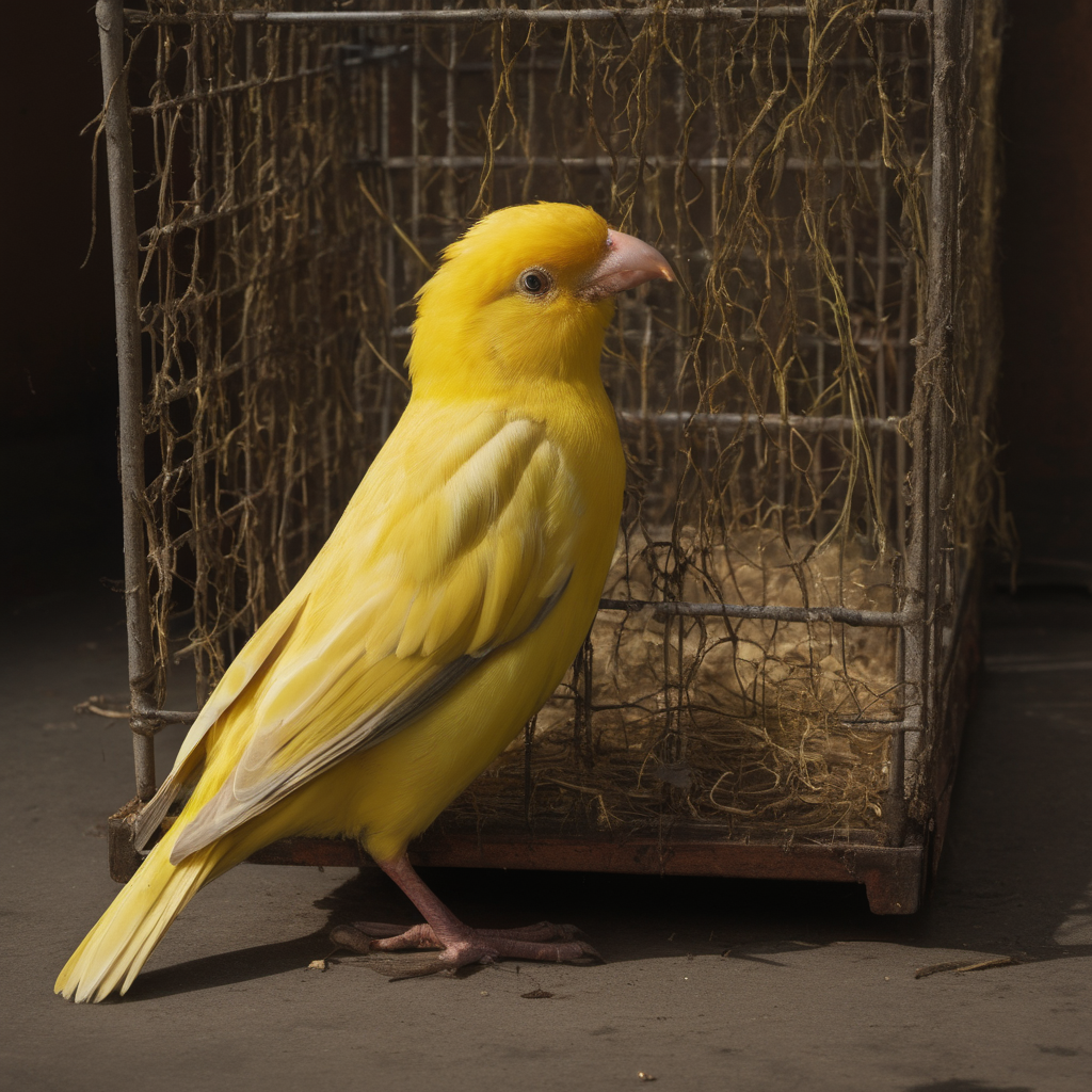 AI-generated surreal art for: Yellow Feet Against Metal