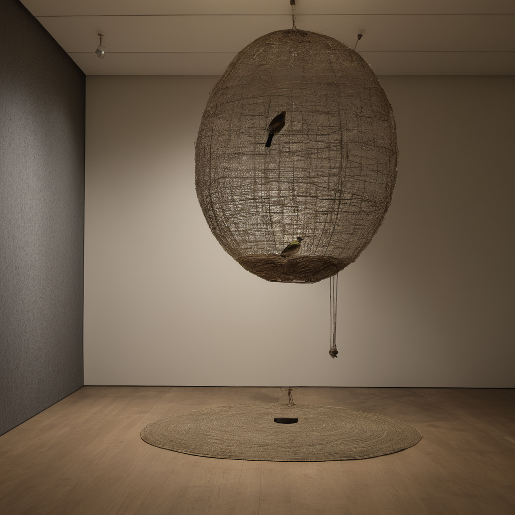 AI-generated surreal art for: Cage Latch Adjusting Again