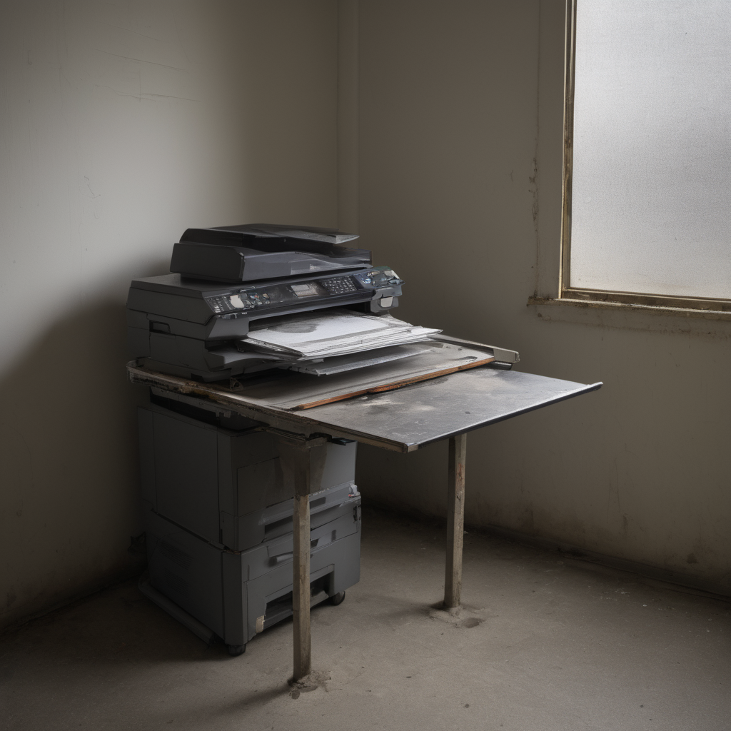 AI-generated surreal art for: Paper Feed Utility Corner