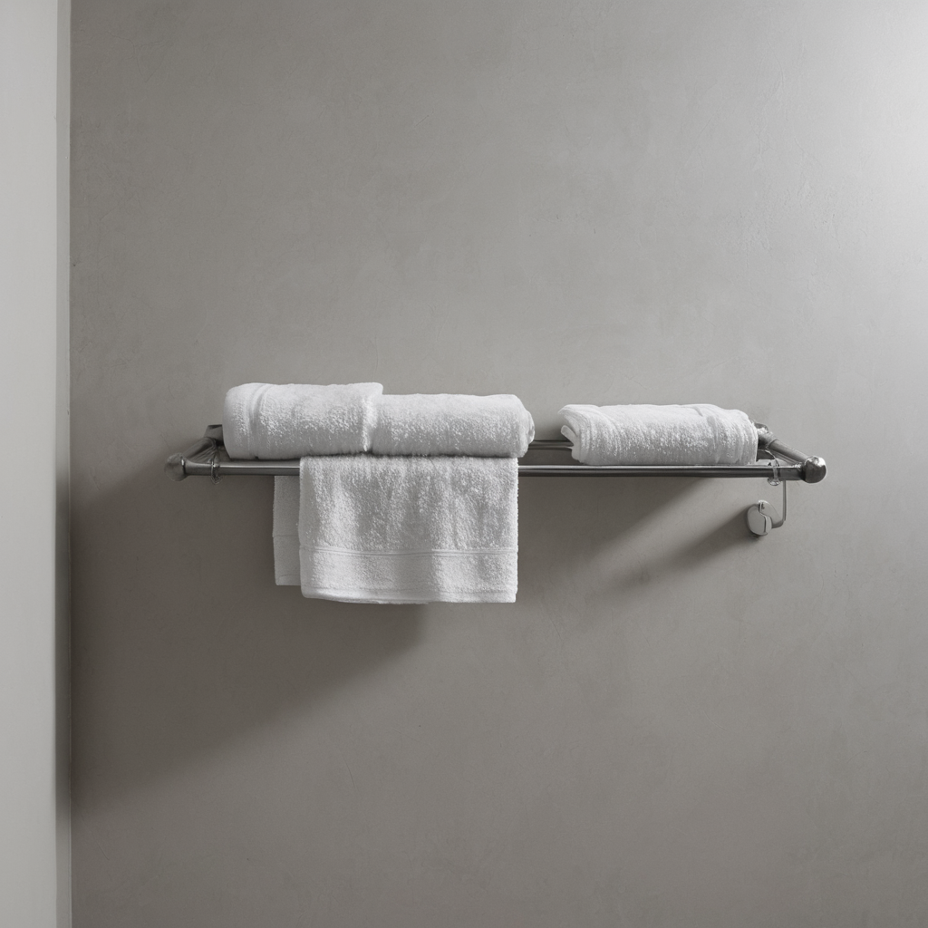 AI-generated surreal art for: Towel Rack Misalignment