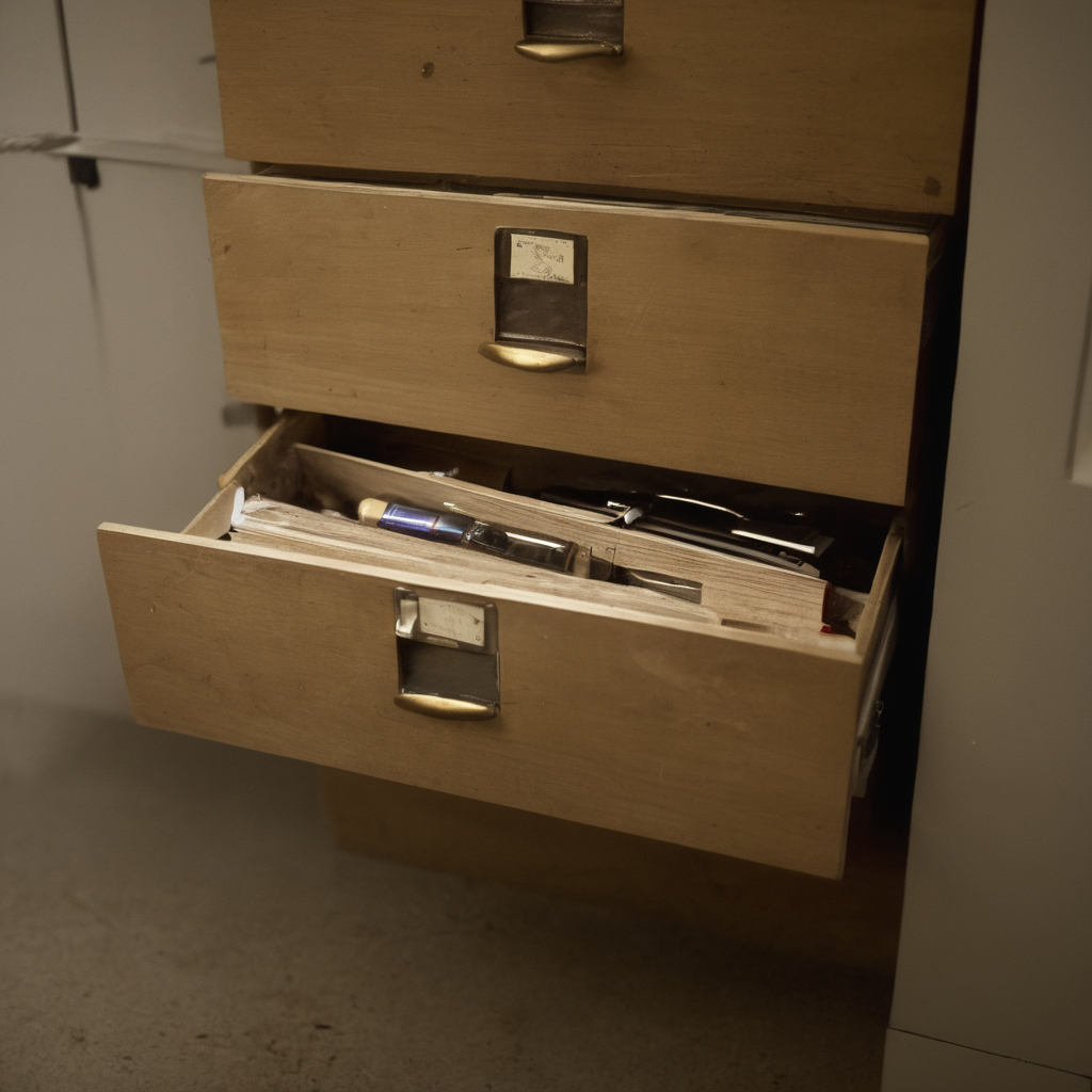 AI-generated surreal art for: Utility Drawers At Closing Time