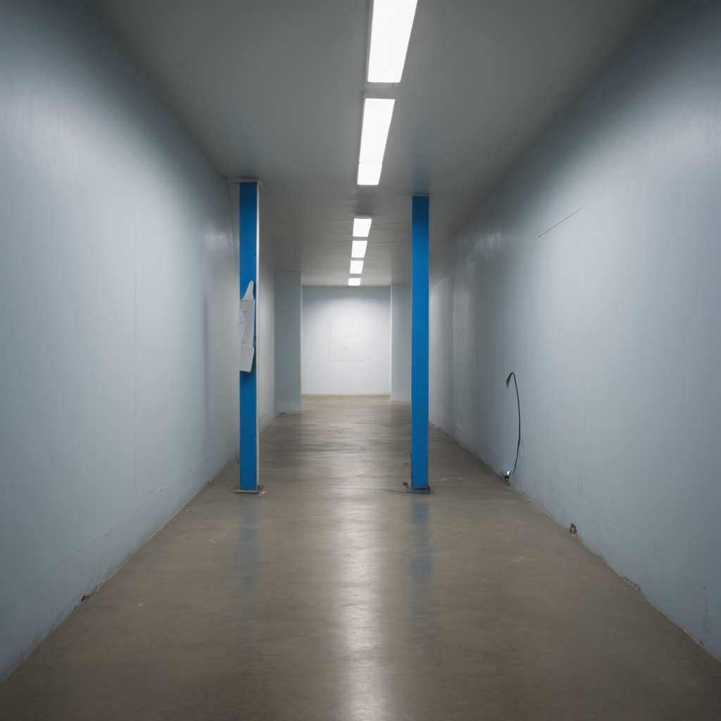 AI-generated surreal art for: Blue Tape On The Bracket