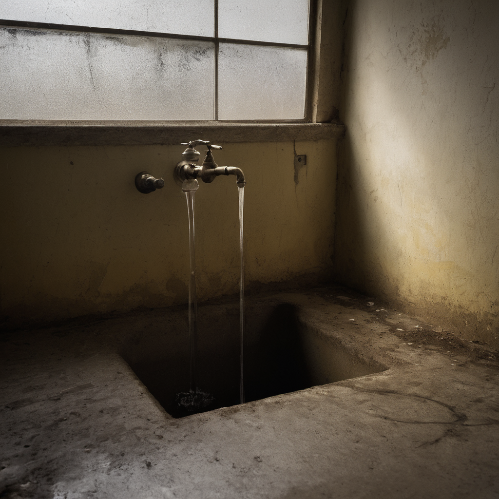 AI-generated surreal art for: Basin Overfill Level