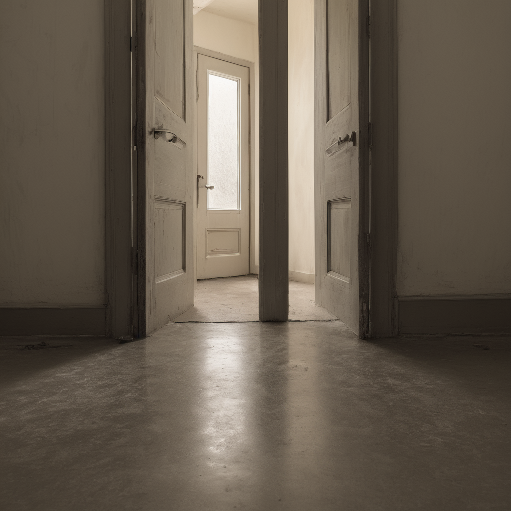 AI-generated surreal art for: Doorstop Under Inward Swing