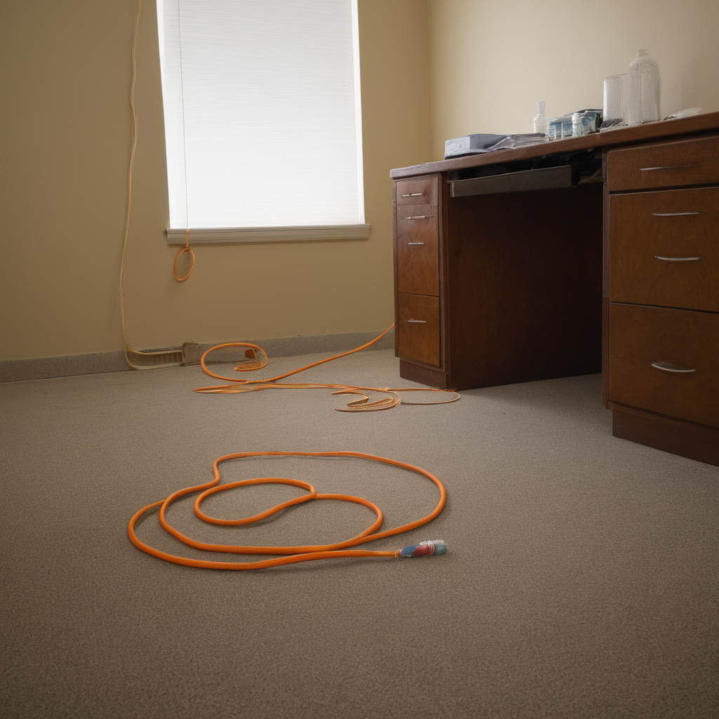 AI-generated surreal art for: Orange Cord Returns To Loop