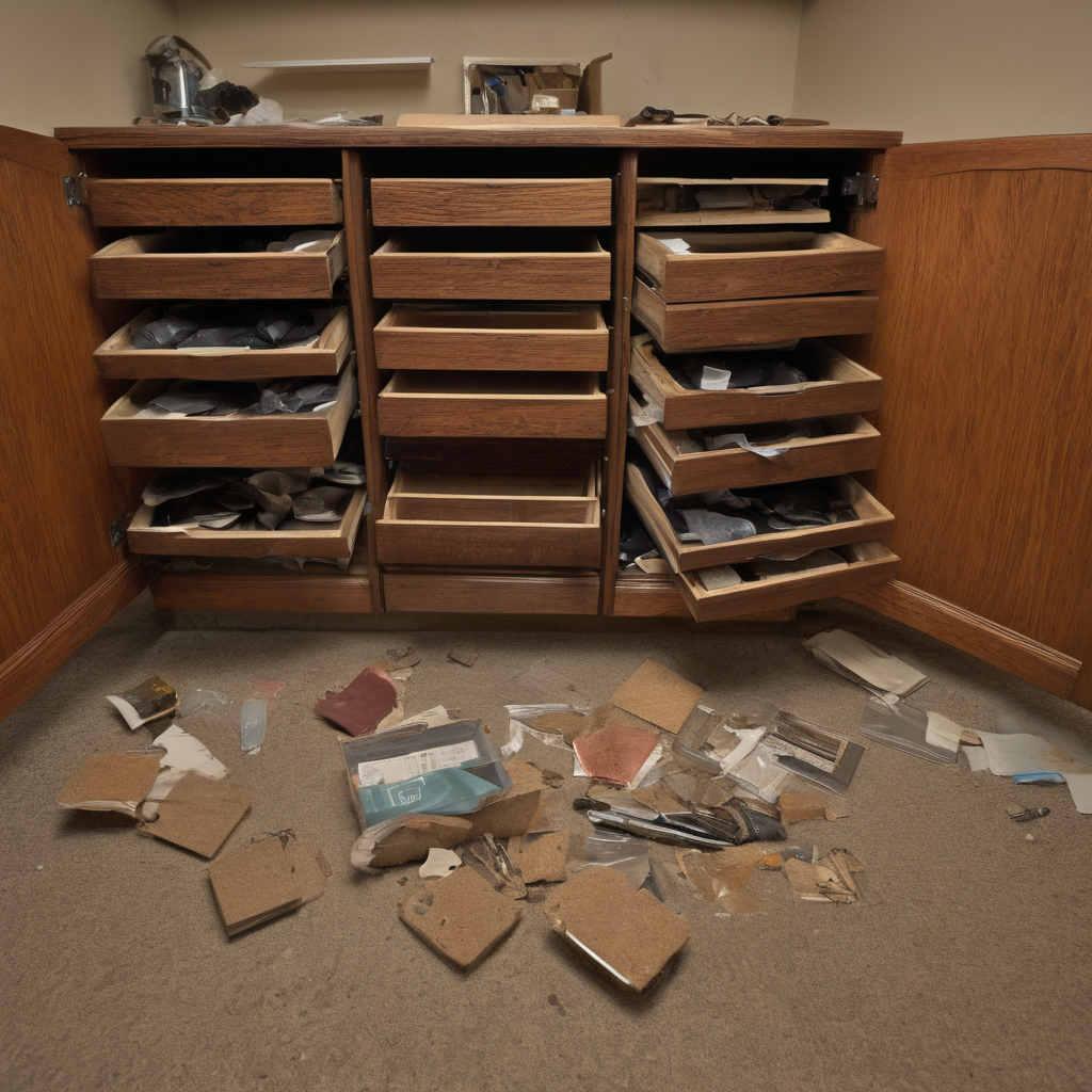 AI-generated surreal art for: Drawer Contents Will Not Settle