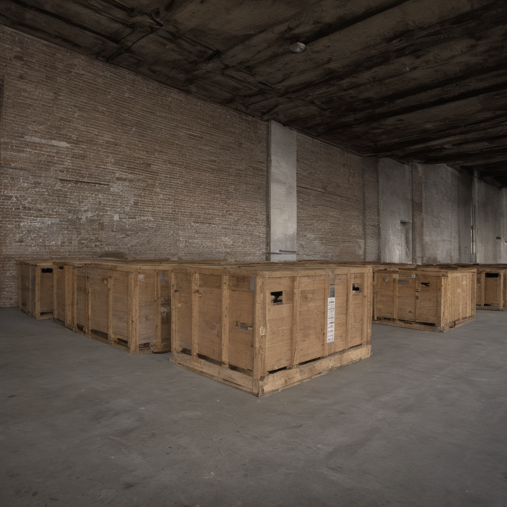 AI-generated surreal art for: Crates Against The Loading Dock