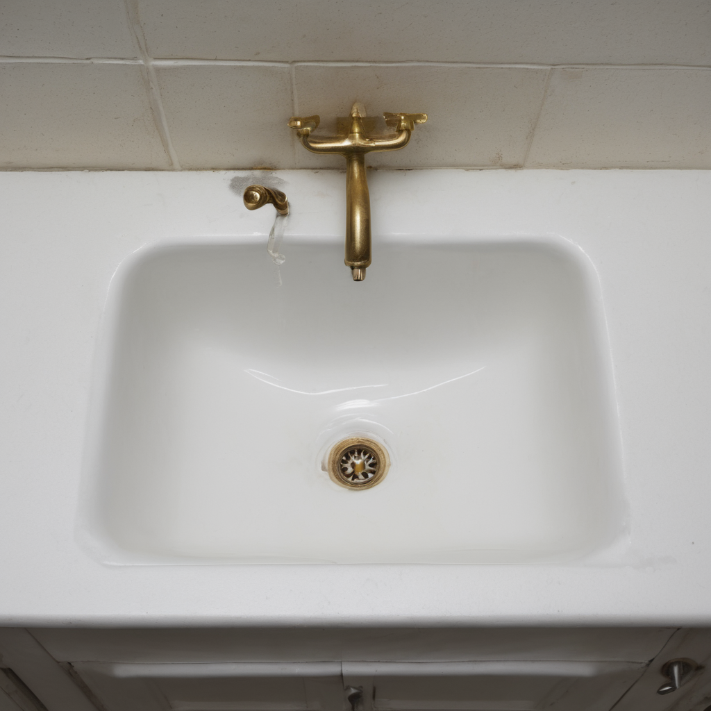 AI-generated surreal art for: Foam in the Utility Sink