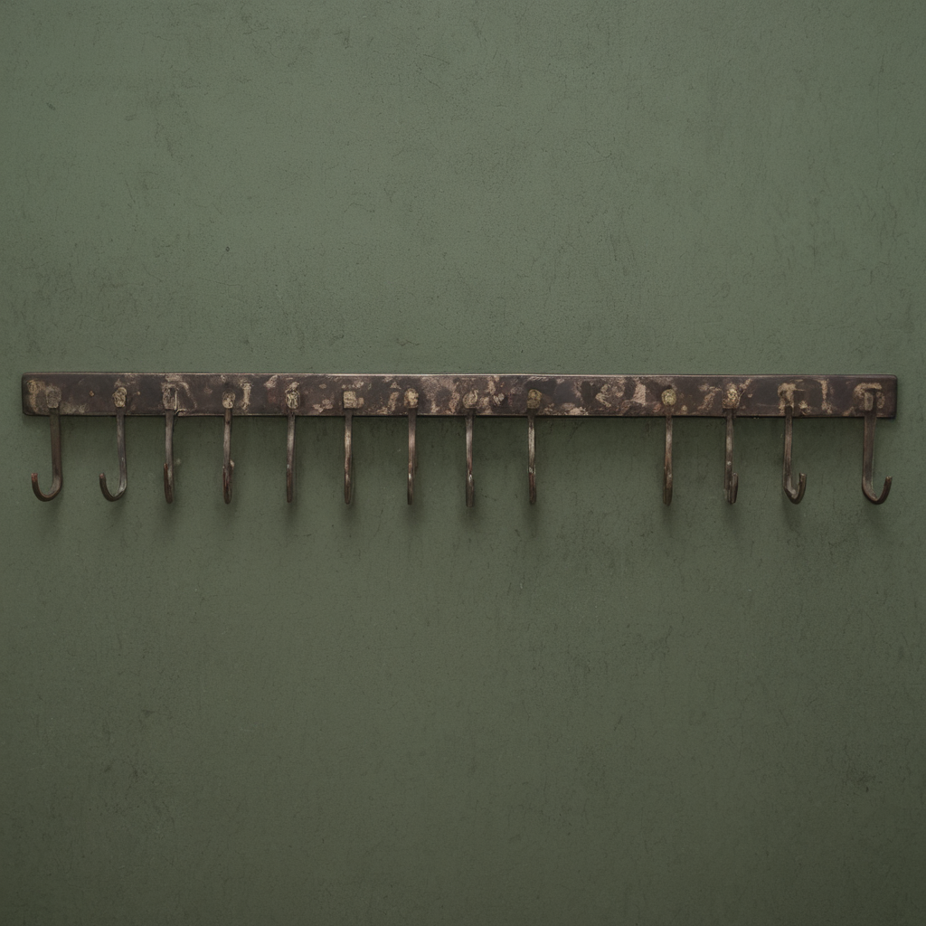 AI-generated surreal art for: Hook Rack After Midnight