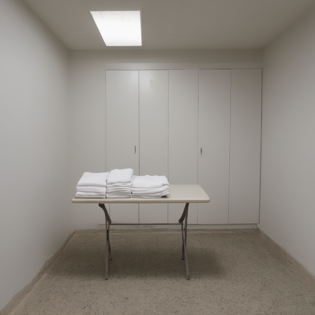 AI-generated surreal art for: Stacked Linens By Dusk