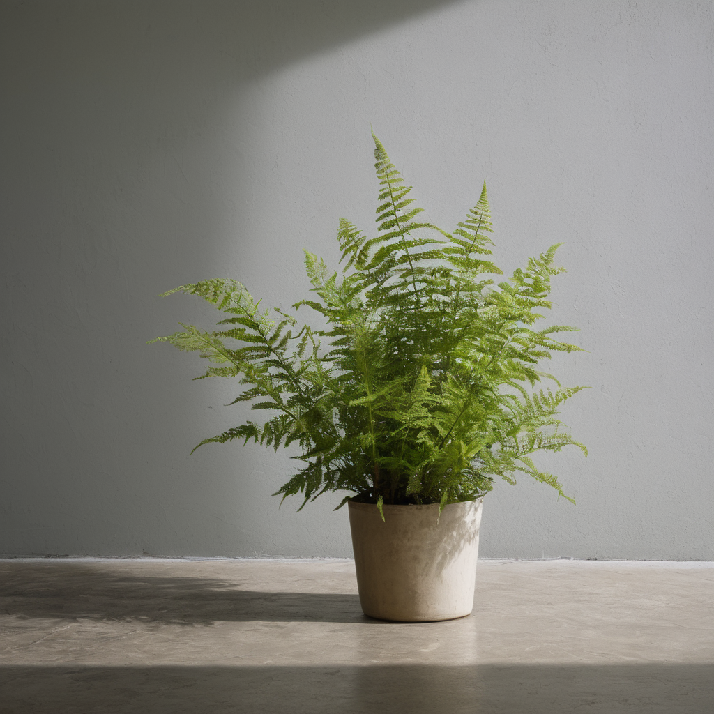 AI-generated surreal art for: Fern Tilt In Annex Corner