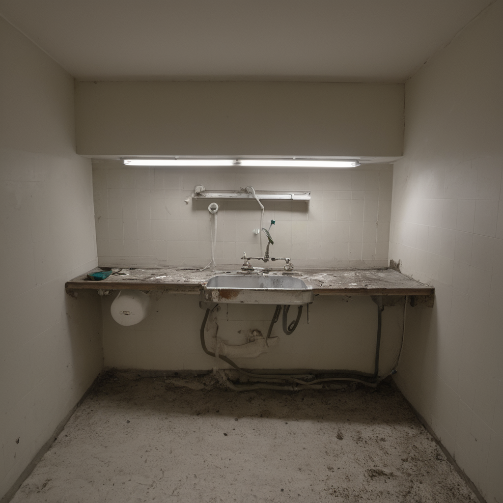 AI-generated surreal art for: Utility Sink After Hours