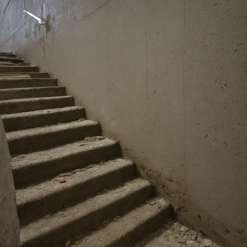 AI-generated surreal art for: Pine Scent On Concrete Steps