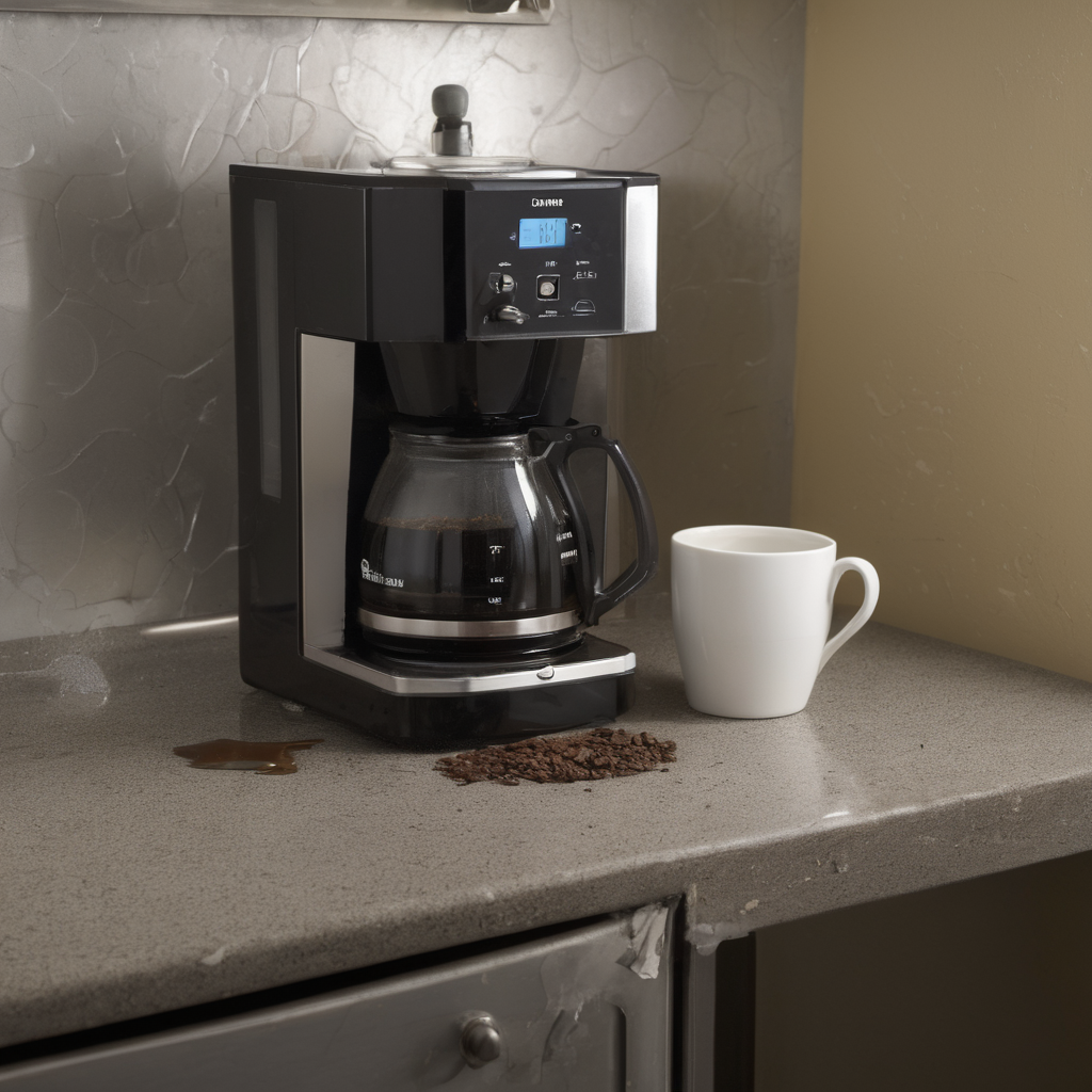 AI-generated surreal art for: Coffee Maker Stalled Cycle