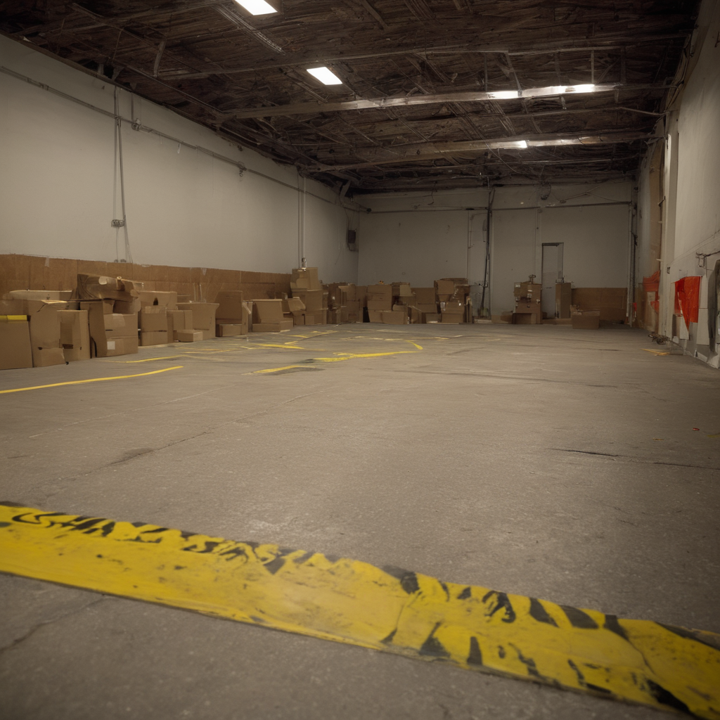 AI-generated surreal art for: Tape Line Near Receiving Dock