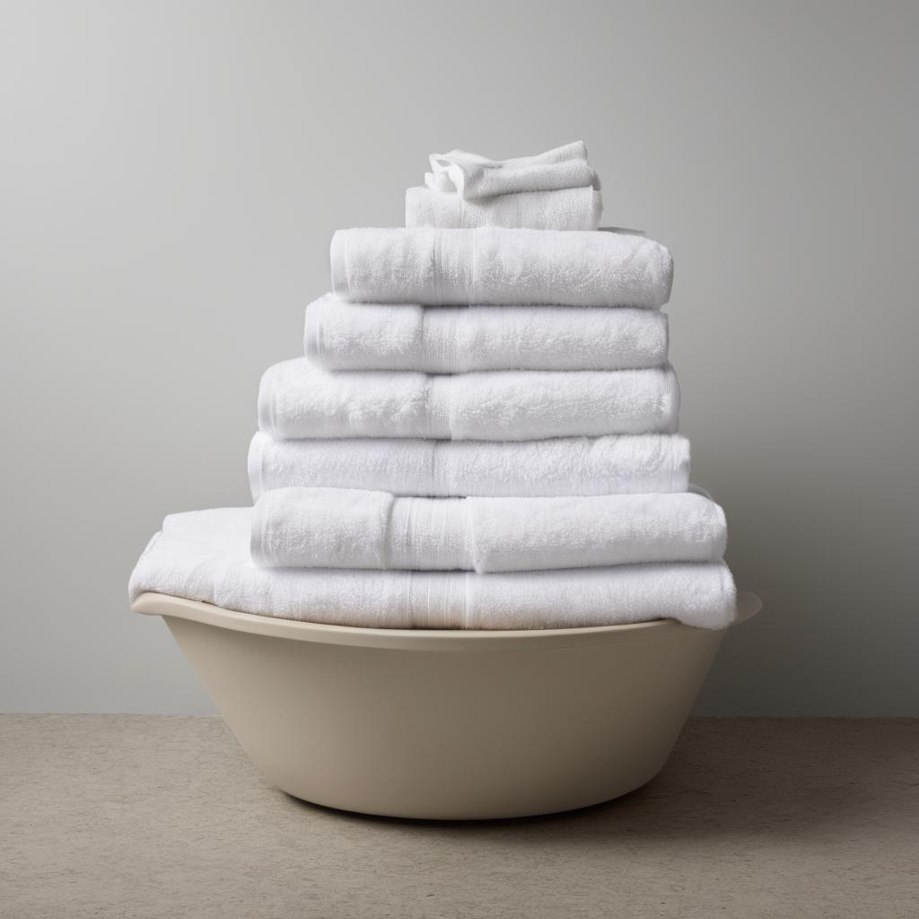 AI-generated surreal art for: Folded Towels Corner Stack