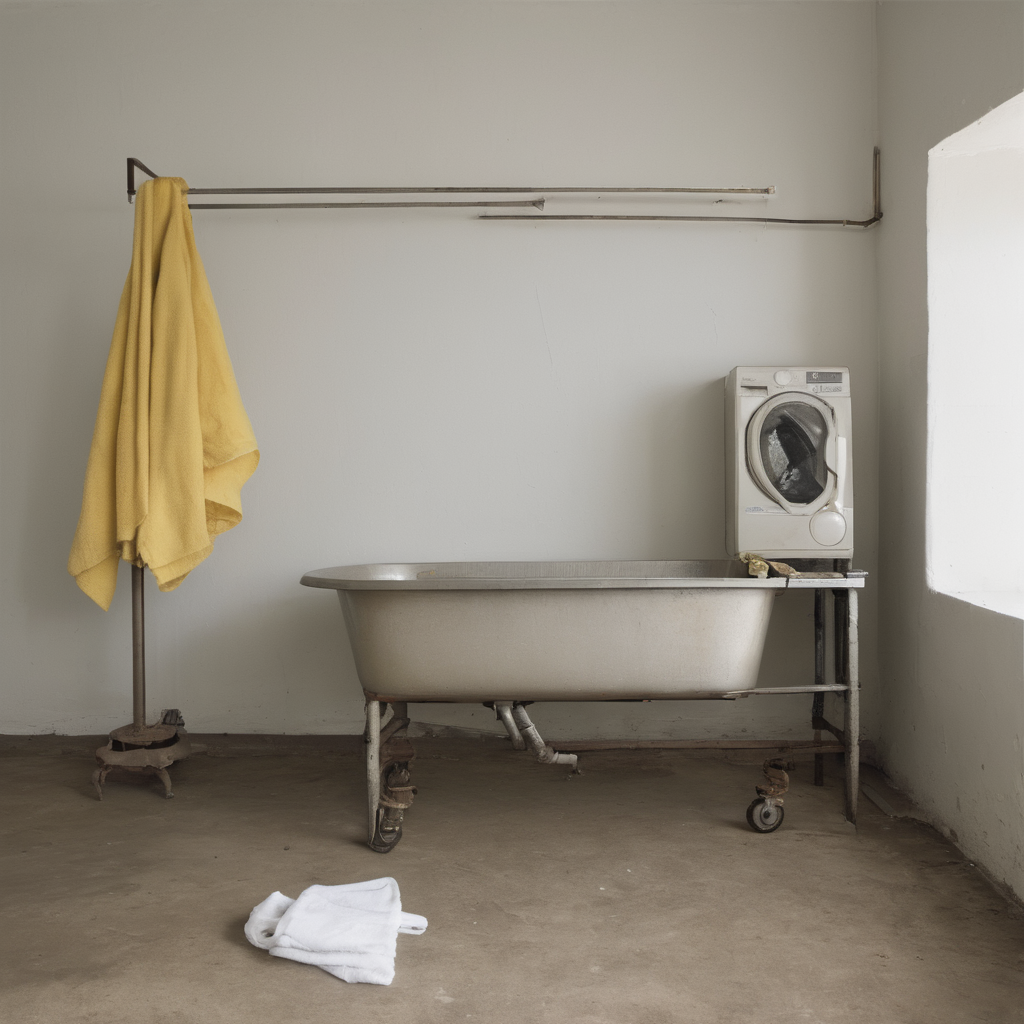 AI-generated surreal art for: Towels on the Utility Table