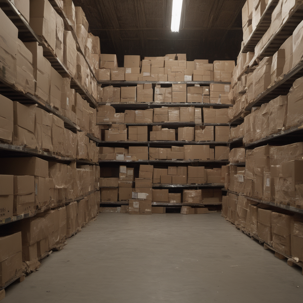 AI-generated surreal art for: Empty Boxes Stacked High