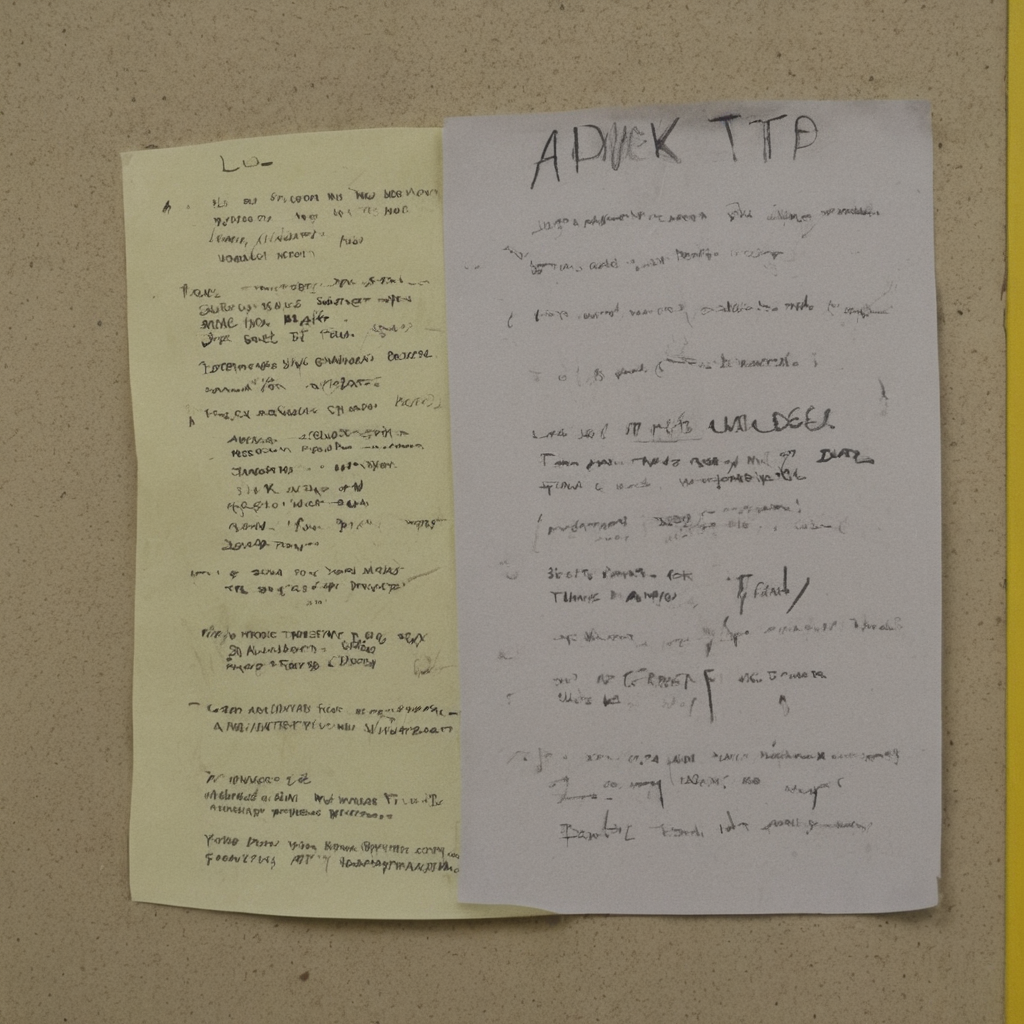 AI-generated surreal art for: Marker Against The Notice Board