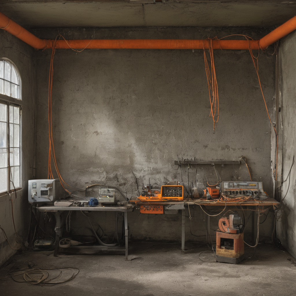 AI-generated surreal art for: Orange Cord Loop