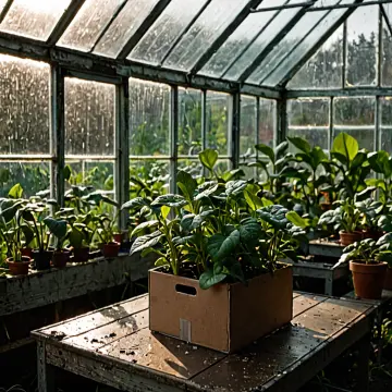 AI-generated art thumbnail for: Greenhouse Glass at First Light