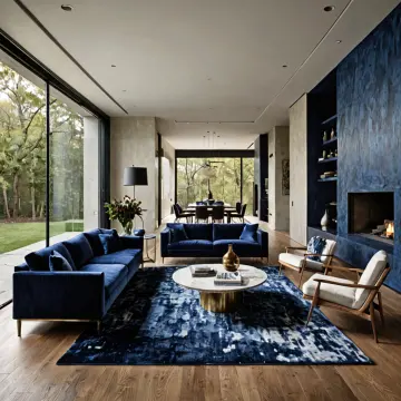 AI-generated art thumbnail for: The Ivory and Indigo Residence