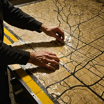 AI-generated art thumbnail for: Grease smudge on the route