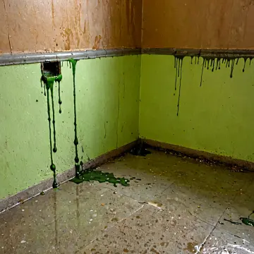 AI-generated art thumbnail for: Corner Plaster Weeping Green